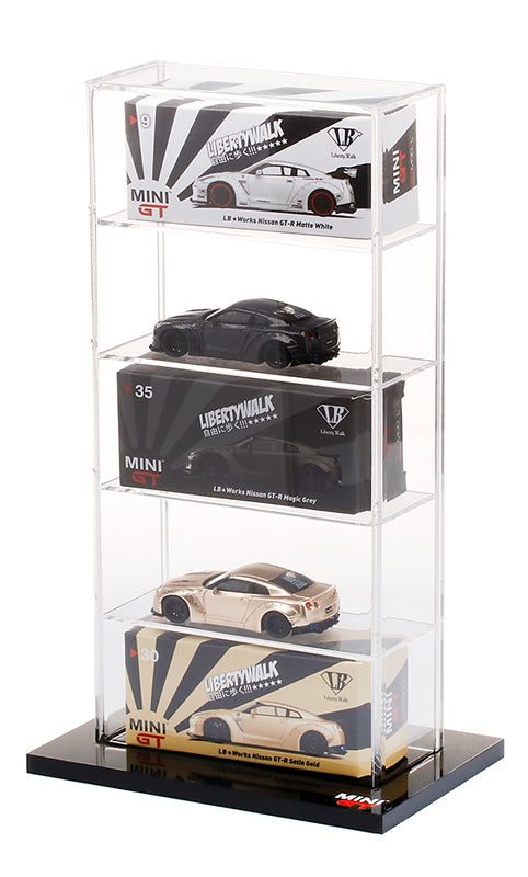 5 Car Acrylic Display Case in Black