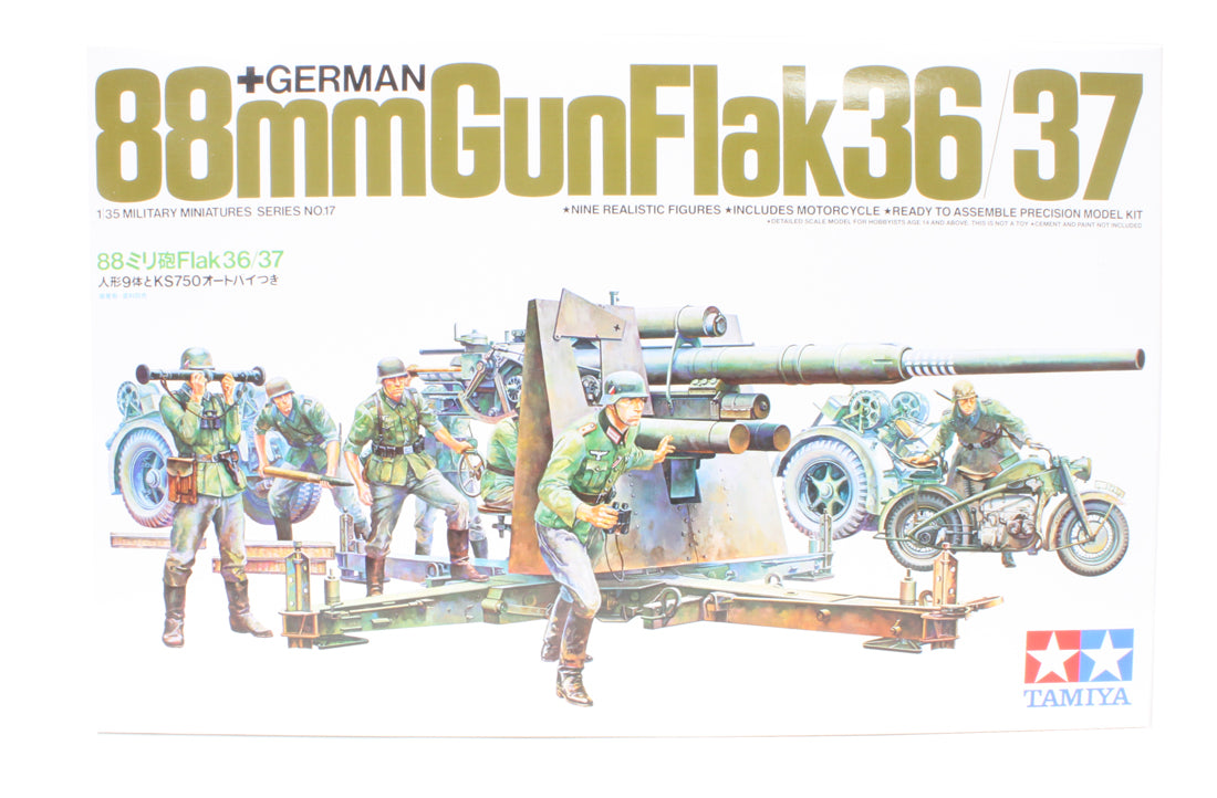 88mm Gun Flak 36/37 (With Motorbike and 9 Soldiers) [Kit]