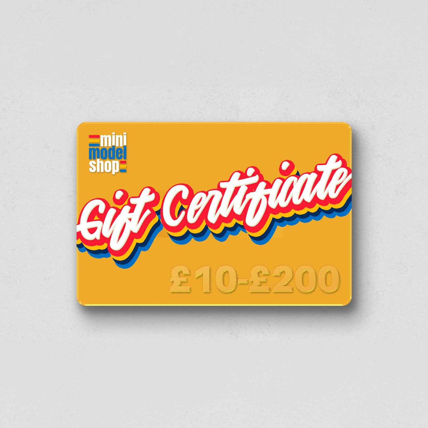 Mini Model Shop Gift Certificate