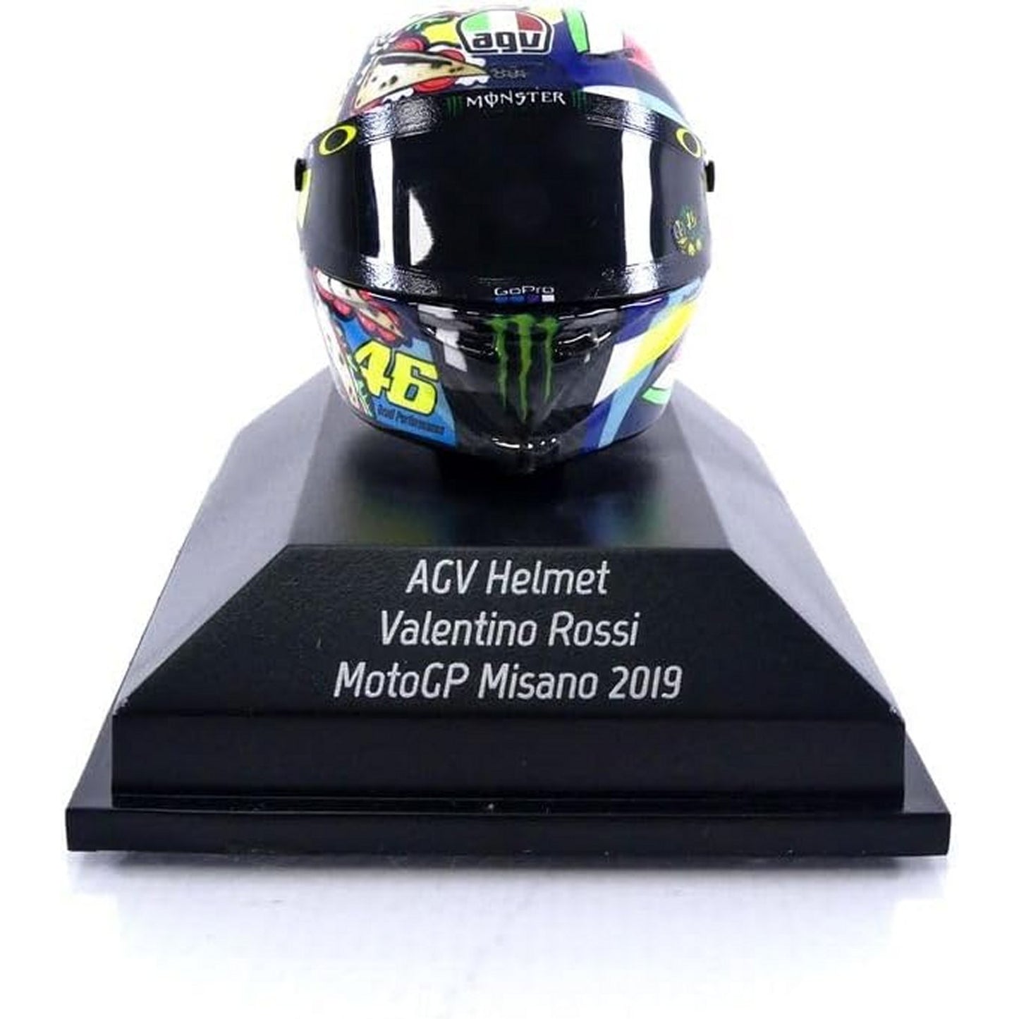 AGV Helmet Valentino Rossi (Misano GP 2019) in Yellow/Blue/Pink