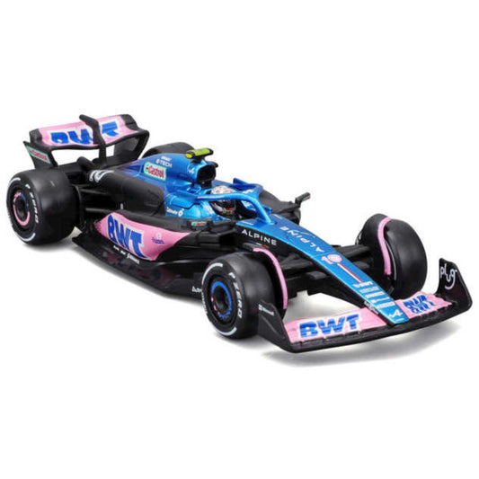 Alpine BWT A523 Pierre Gasly (No.10 With Helmet 2023) in Blue/Pink