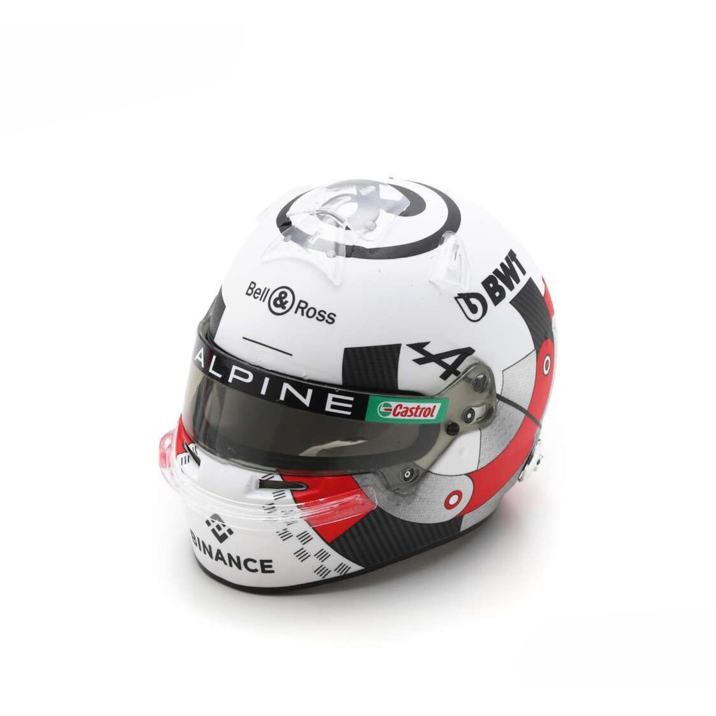 Bell Replica Helmet Alpine F1 Team Esteban Ocon (Belgian GP 2023) in White/Red/Black