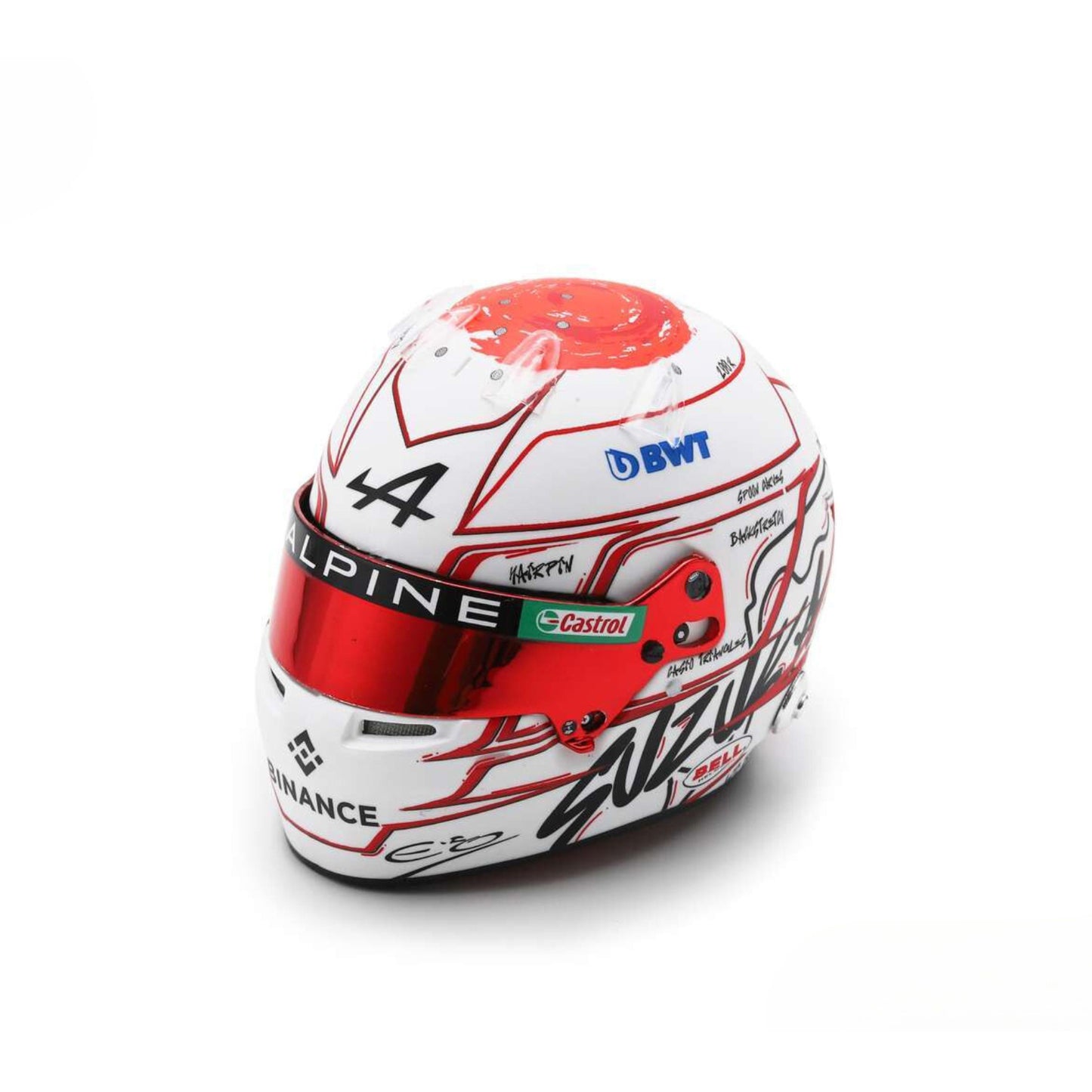 Bell Alpine F1 Team Esteban Ocon (Japanese GP 2023) in White/Red