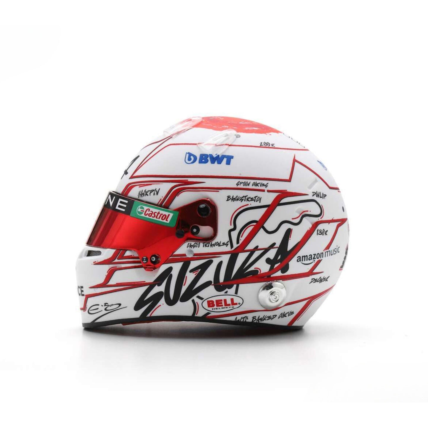 Bell Alpine F1 Team Esteban Ocon (Japanese GP 2023) in White/Red