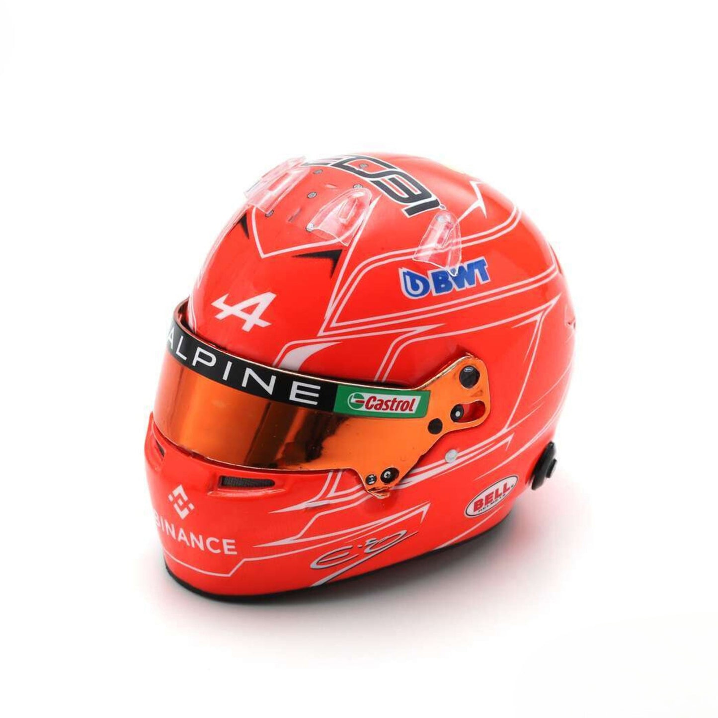 Bell Apline F1 Team Replica Helmet Esteban Ocon (Season Update Monaco GP 2023) in Orange