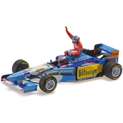 Benetton B195 Michael Schumacher (No.1 With Jean Alesi Figure Candian GP 1995) in Blue/White/Yellow