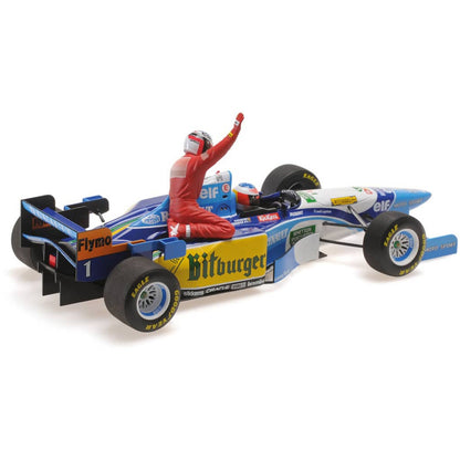 Benetton B195 Michael Schumacher (No.1 With Jean Alesi Figure Candian GP 1995) in Blue/White/Yellow