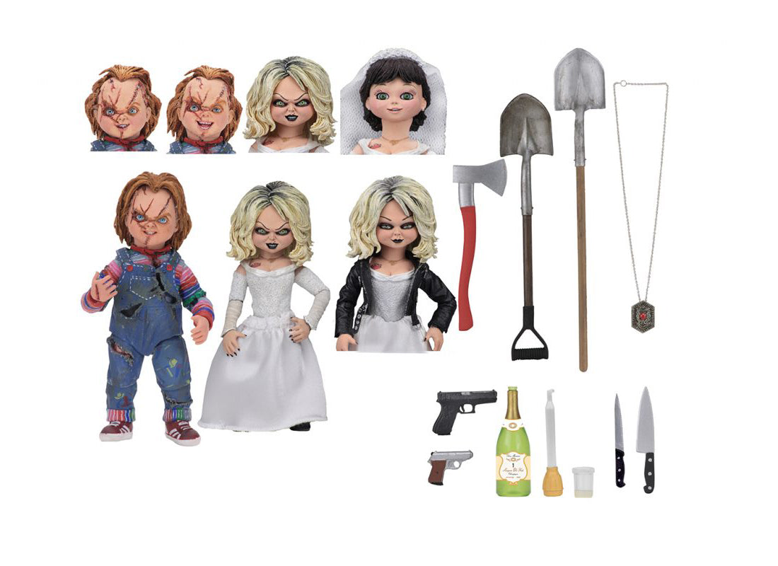 Chucky and Tiffany Ultimate 2-Pack Figure Set From Child's Play Bride Of Chucky