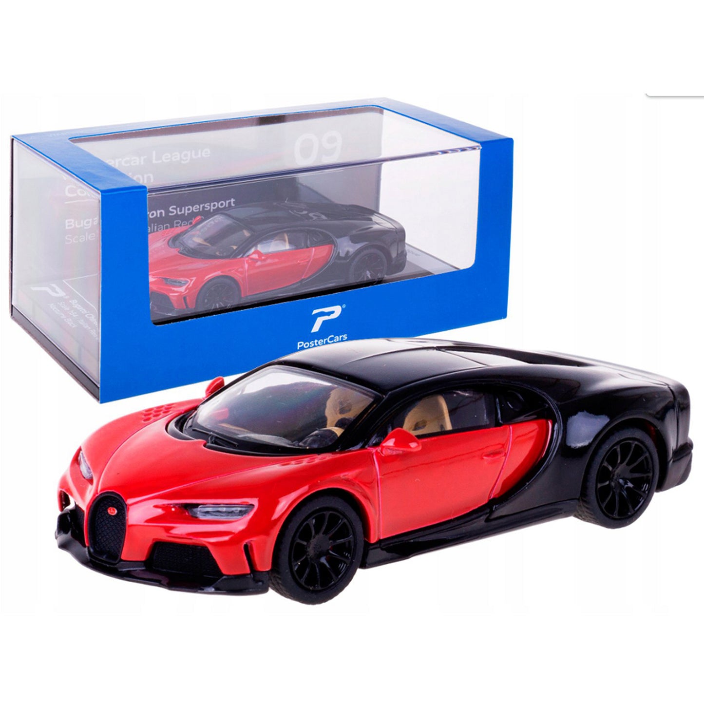 Bugatti Chiron Supersport (Hypercar League Collection Series) in Italian Red/Nocturne Black