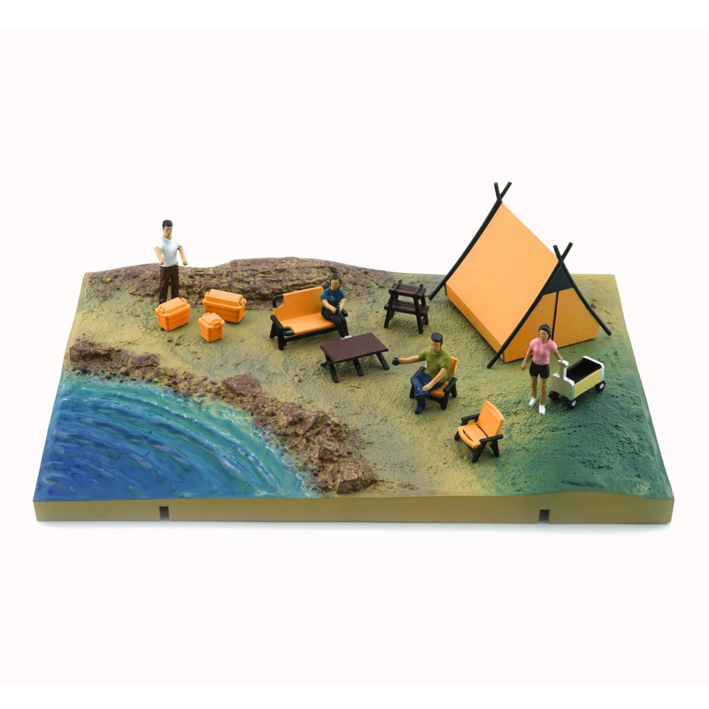 Camp Site Diorama (BMC Diorama City) in Orange