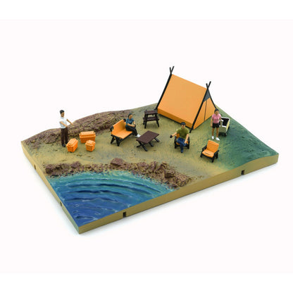 Camp Site Diorama (BMC Diorama City) in Orange