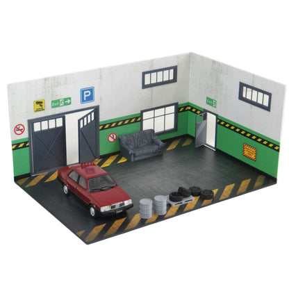 Car Garage (With Furniture) [Kit] in Green