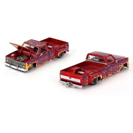 Chevrolet Silverado (Dually on Fire V1 1980) in Red/Orange