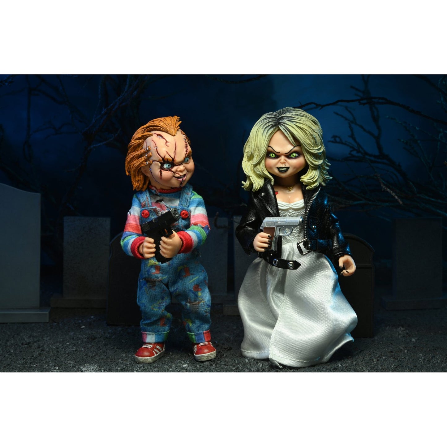 Chucky And Tiffany 2 Pack Figure Set From Child's Play Bride Of Chucky