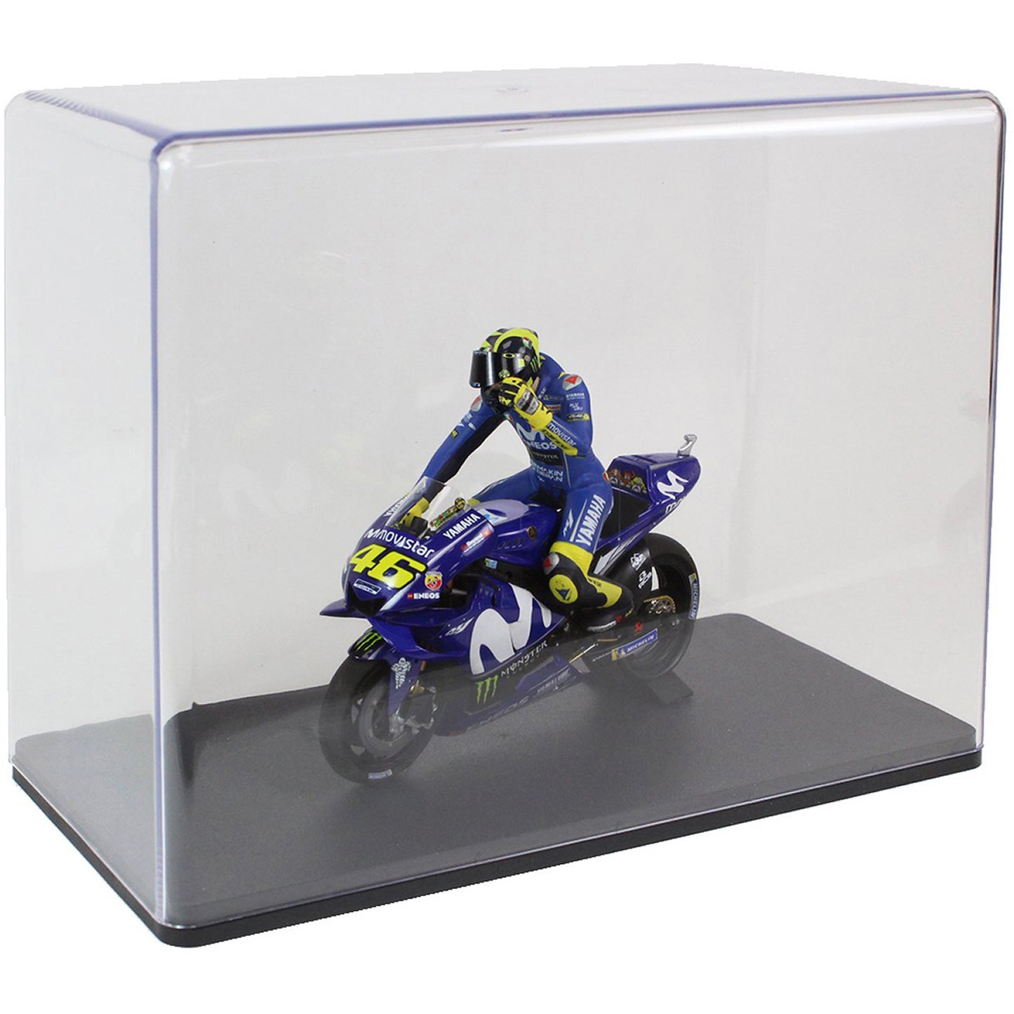 Clear Case With Black Base (For 1:32 Construction Vehicles and 1:12 Bikes w/ Figures) Display Case in Black