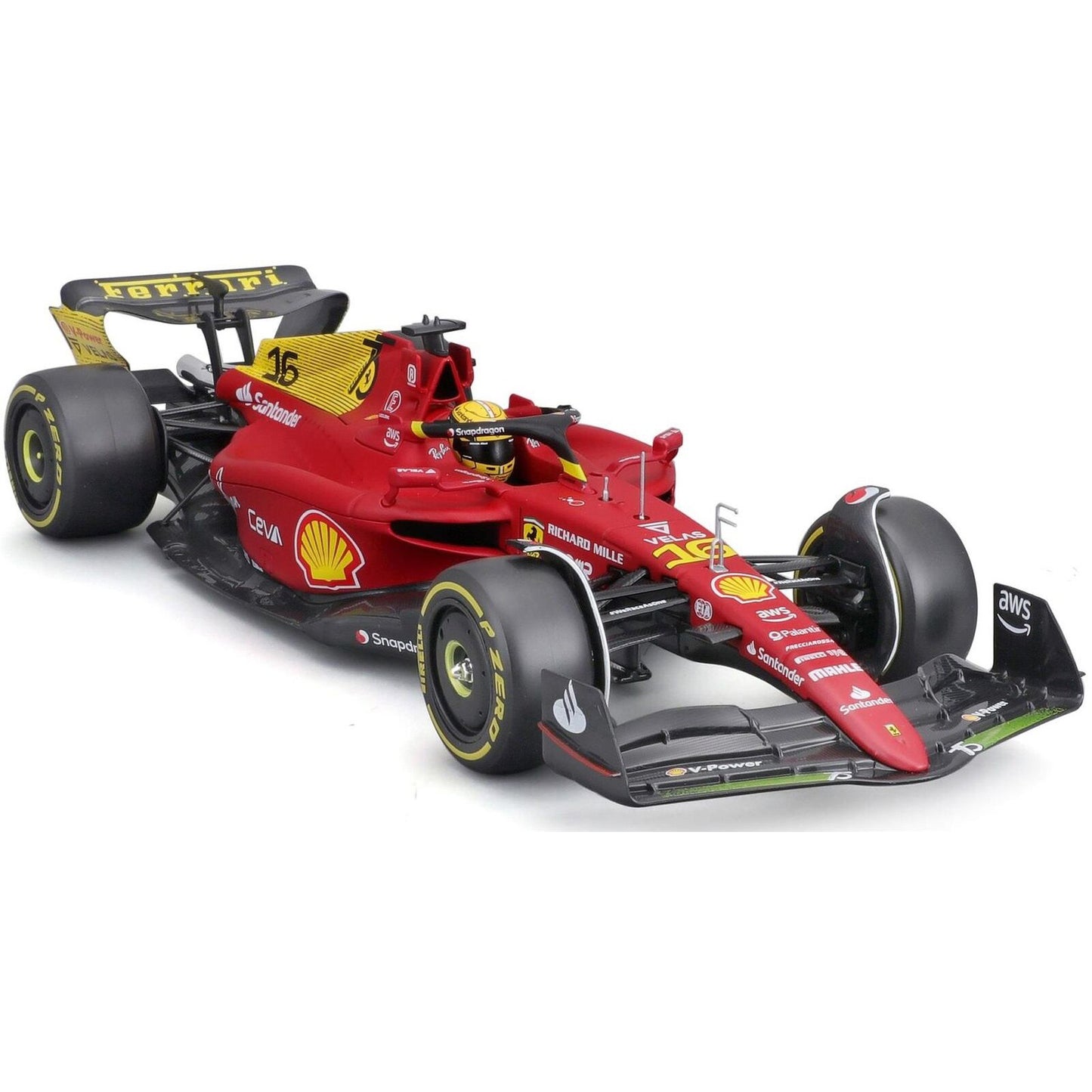 Ferrari F1-75 Charles Leclerc (75th Anniversary Livery Italian GP 2022) in Red/Yellow