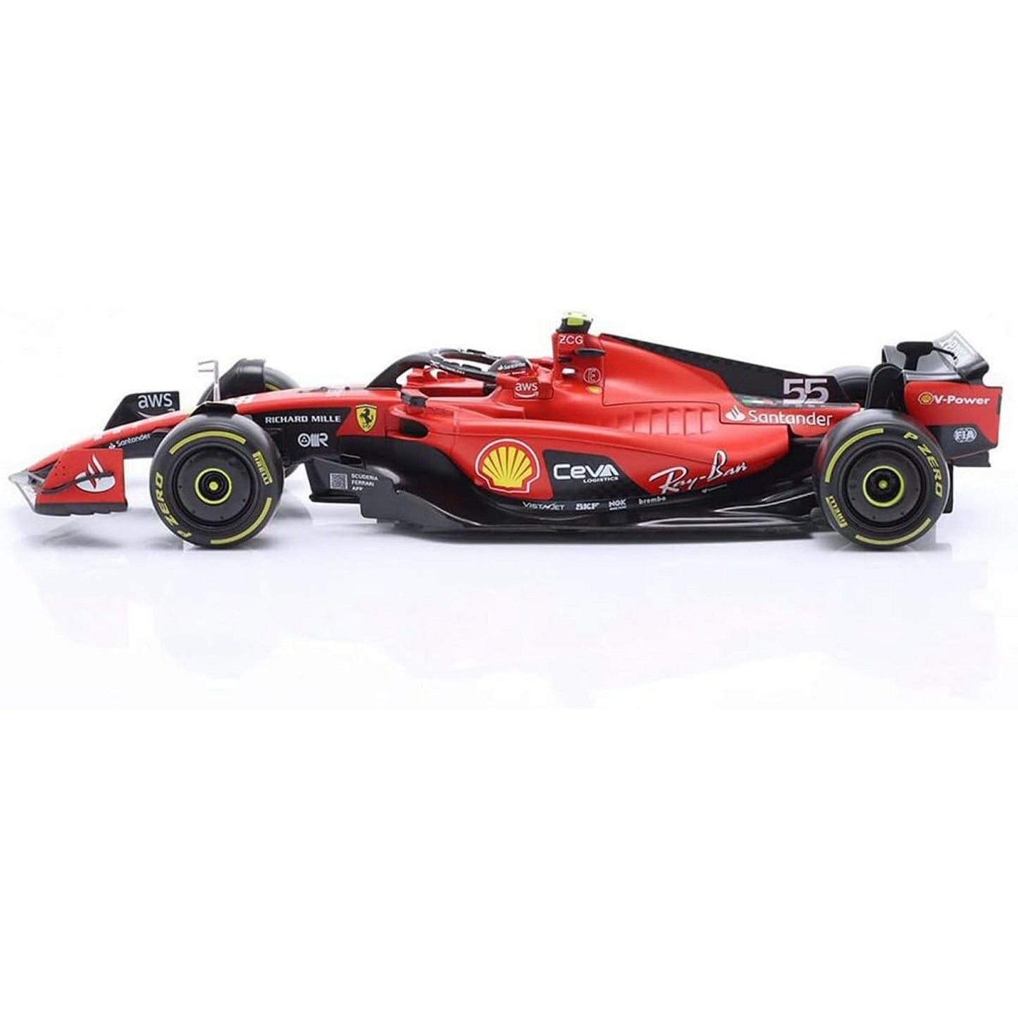 Ferrari SF-23 Carlos Sainz (No.55 With Helmet 2023) in Red