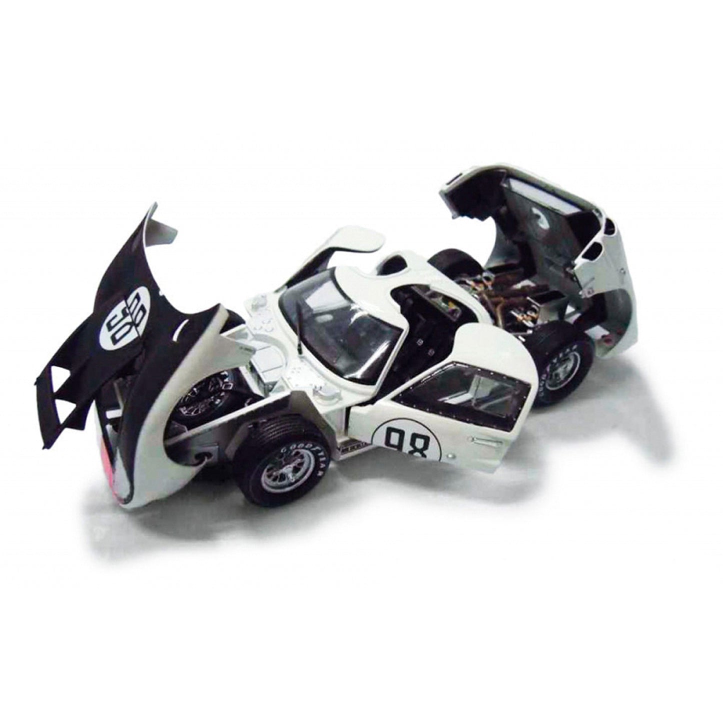 Ford GT40 Mk II Ken Miles - Lloyd Ruby (Daytona 24Hrs Clean Version 1966) in White/Black