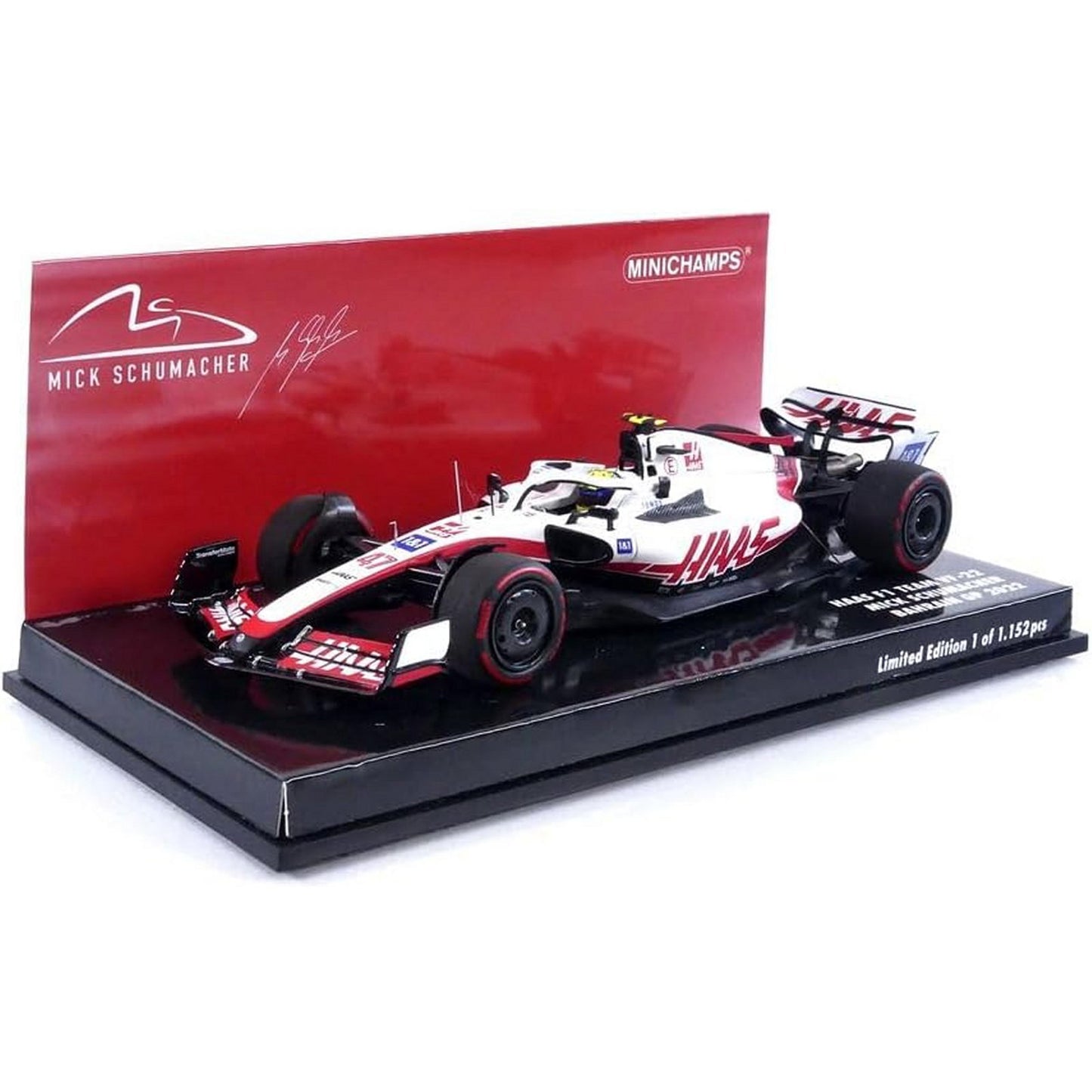 Haas VF-22 Mick Schumacher (No.47 Bahrain GP 2022) in White/Red