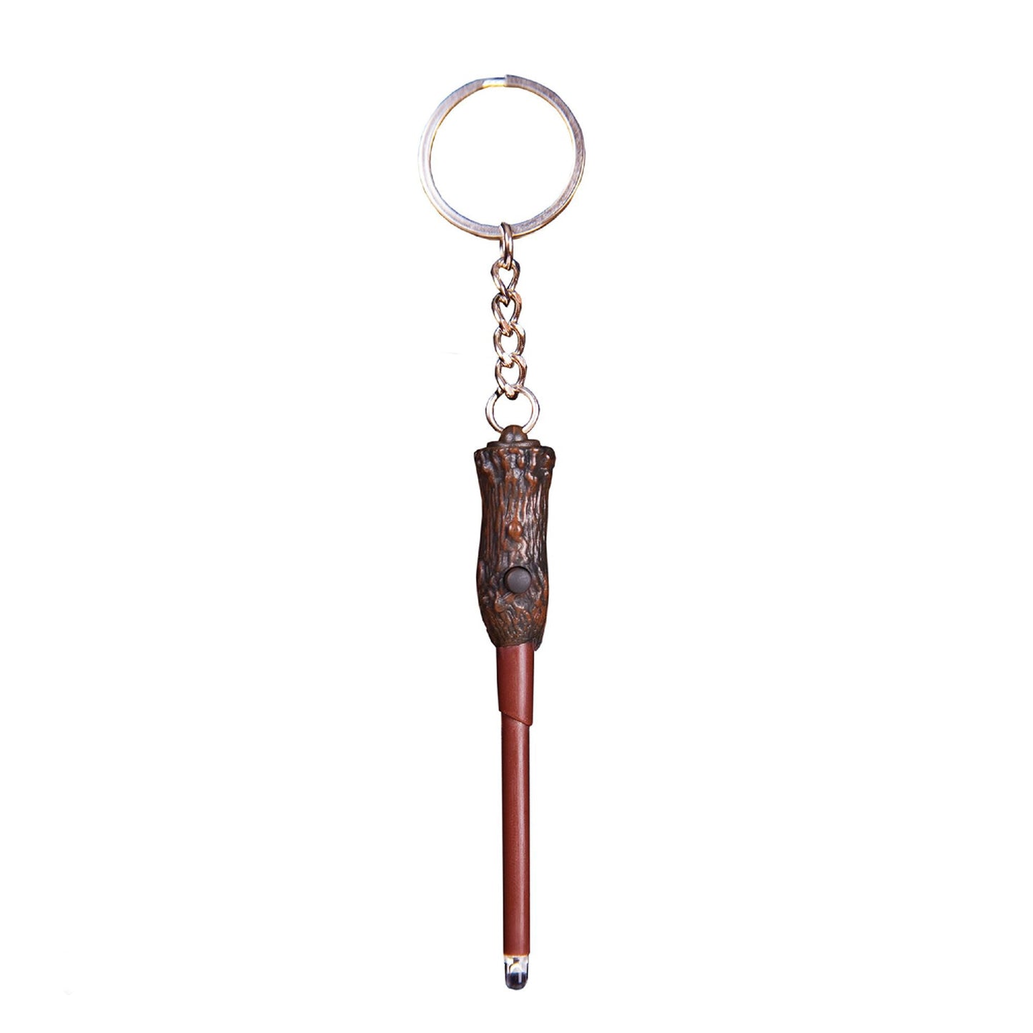 Harry's Illuminating Wand Keychain From Harry Potter in Brown