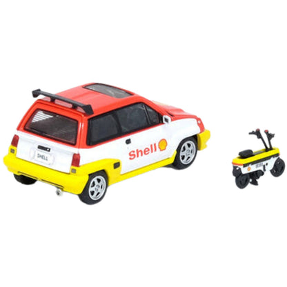 Honda City Turbo II (Shell With Motocompo) in White/Yellow/Red