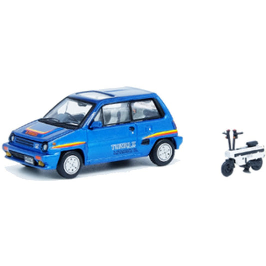 Honda City Turbo II (With White Motocompo 1984) in Blue