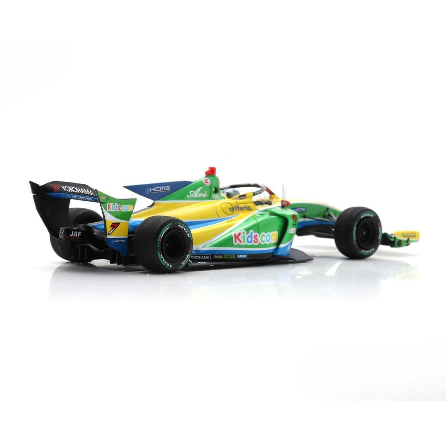 KCMG Cayman SF23 Kids Com Team Kamui Kobayashi (No.7 Super Formula 2023) in Green/Yellow/Blue