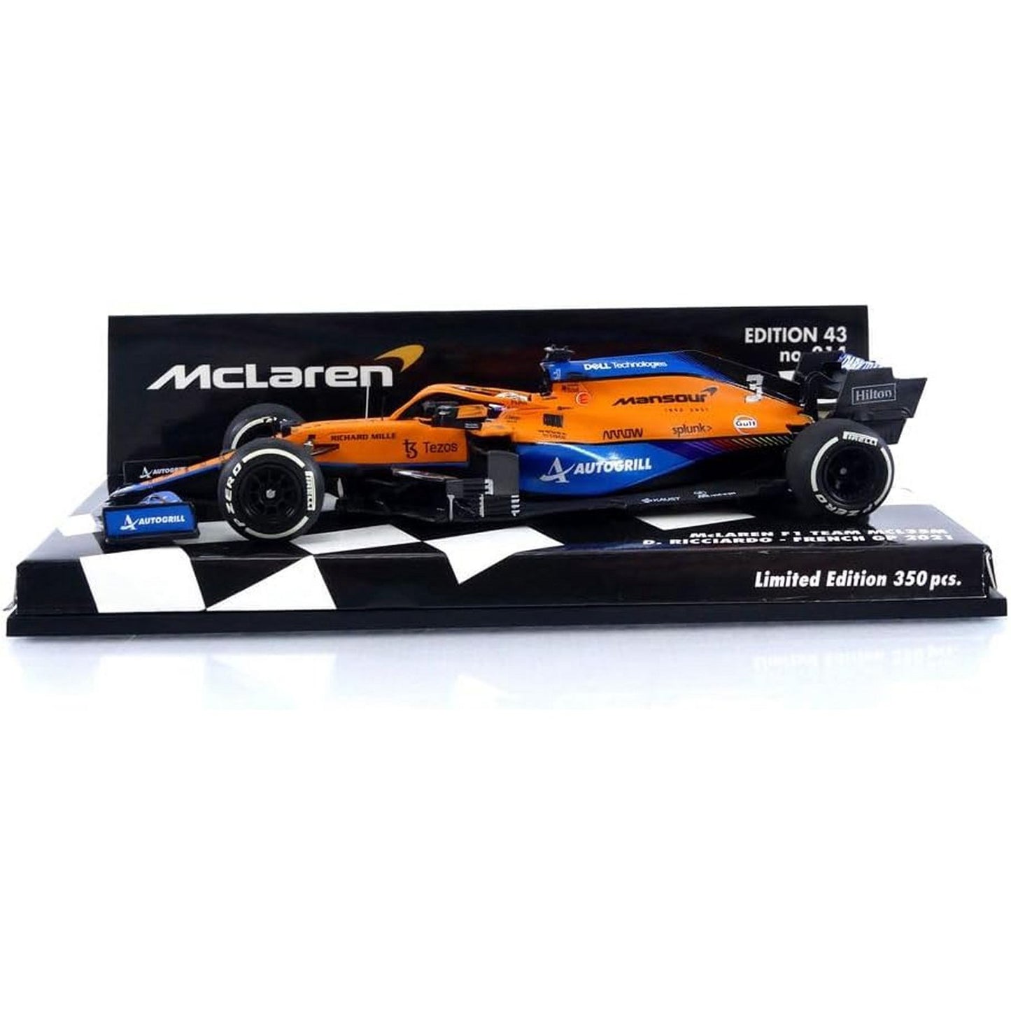 McLaren MCL35M Daniel Ricciardo (No.3 French GP 2021) in Orange/Blue