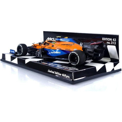 McLaren MCL35M Lando Norris (No.4 French GP 2021) in Orange/Blue