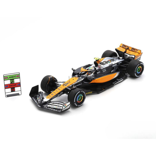 McLaren MCL60 Lando Norris (No.4 With Pitboard British GP 2023) in Black/Orange/Silver