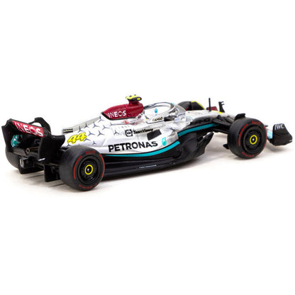 Mercedes Benz AMG W13 EQ Performance Lewis Hamilton (No.44 With Pitboard Sao Paulo GP 2022) in Silver/Black