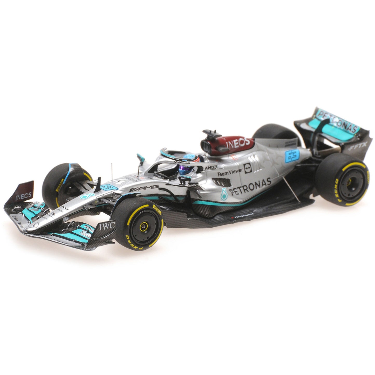 Mercedes Benz AMG Petronas W13 George Russell (No.63 Third Hungarian GP 2022) in Silver