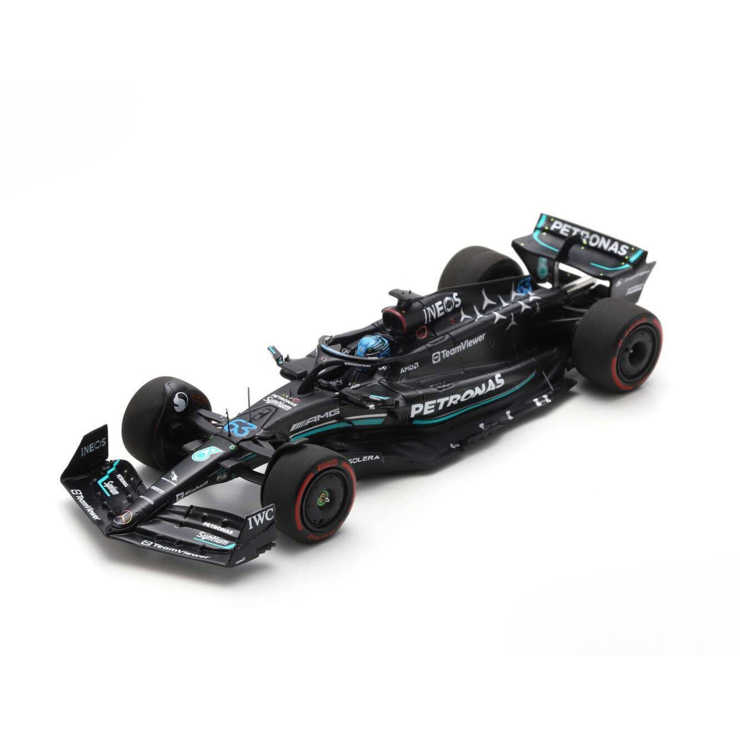 Mercedes Benz AMG Petronas W14 E Performance George Russell (No.63 Third Spanish GP 2023) in Black