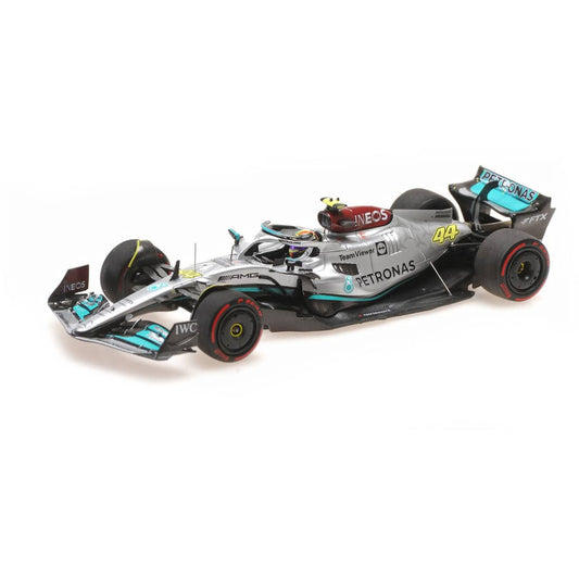 Mercedes Benz AMG W13 Lewis Hamilton (No.44 Second Hungary GP 2022) in Silver