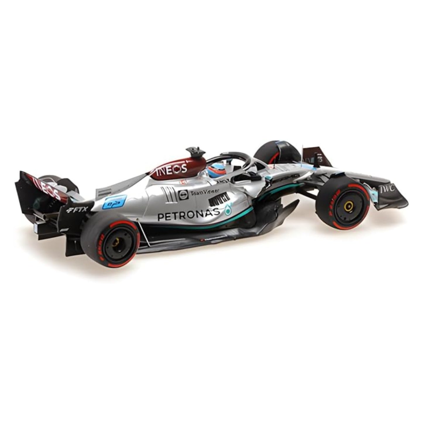 Mercedes Benz AMG W13 George Russell (No.63 Pole Hungary GP 2022) in Silver