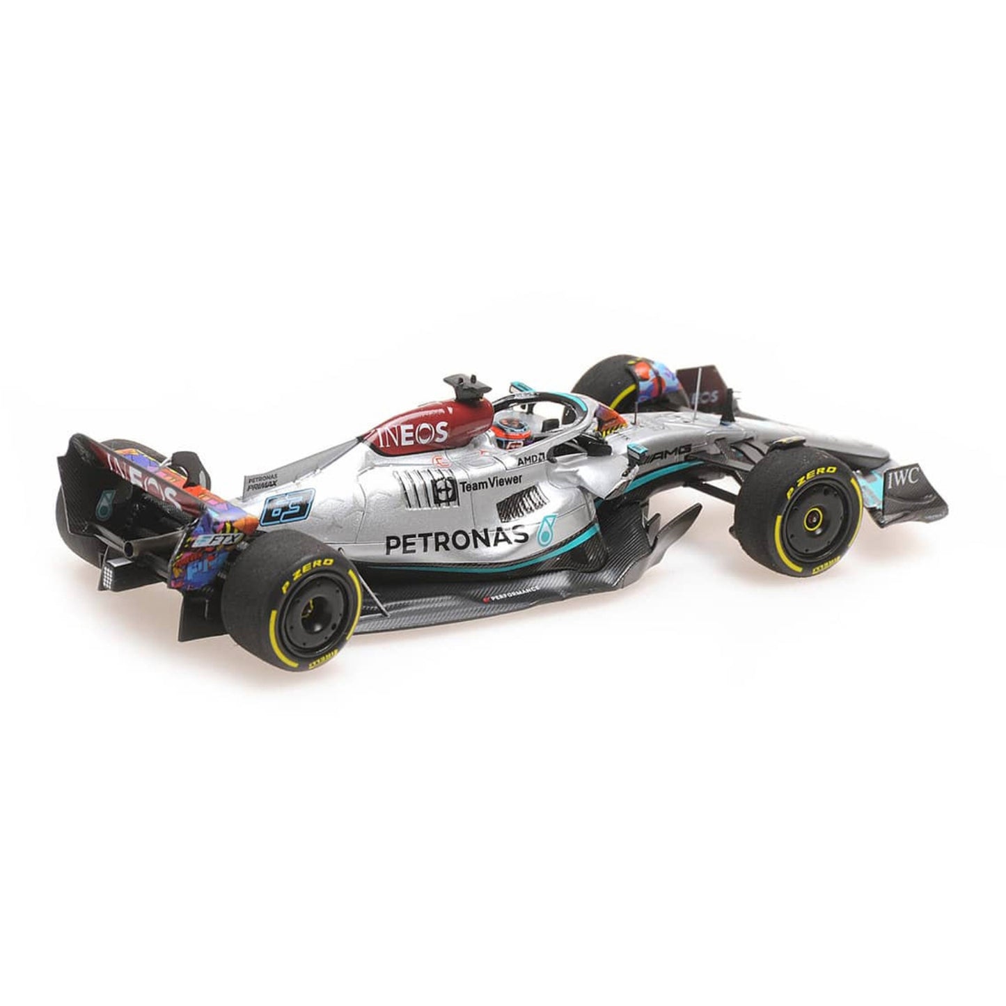 Mercedes Benz AMG W13 E Performance George Russell (No.63 Miami GP 2022) in Silver