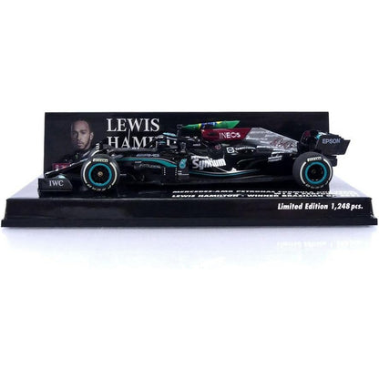 Mercedes Benz W12 E Performance Lewis Hamilton (Winner No.44 With Flag Brazilian GP 2021) in Black