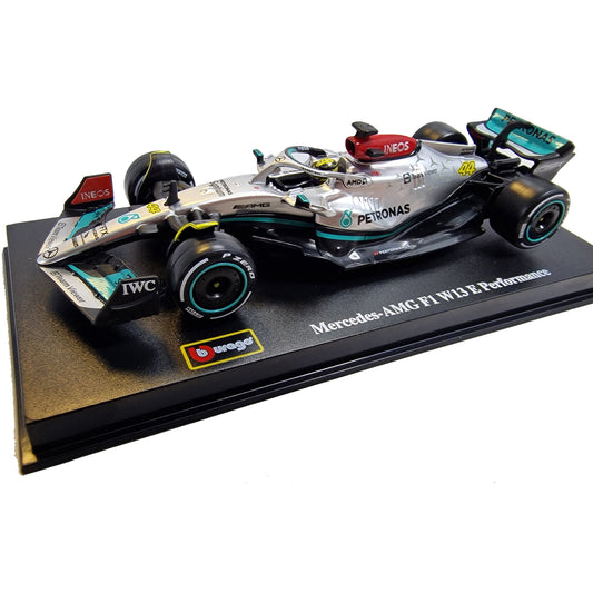 Mercedes W13 E Performance Lewis Hamilton (With Helmet 2022) in Silver