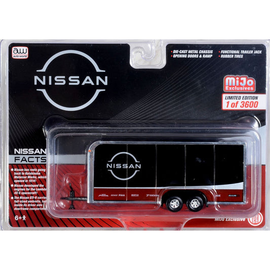 Nissan Enclosed Car Trailer in Red/Black