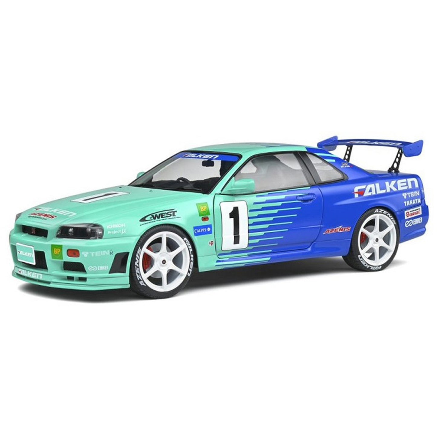 Nissan Skyline GT-R (Falken 1999) in Green/Blue