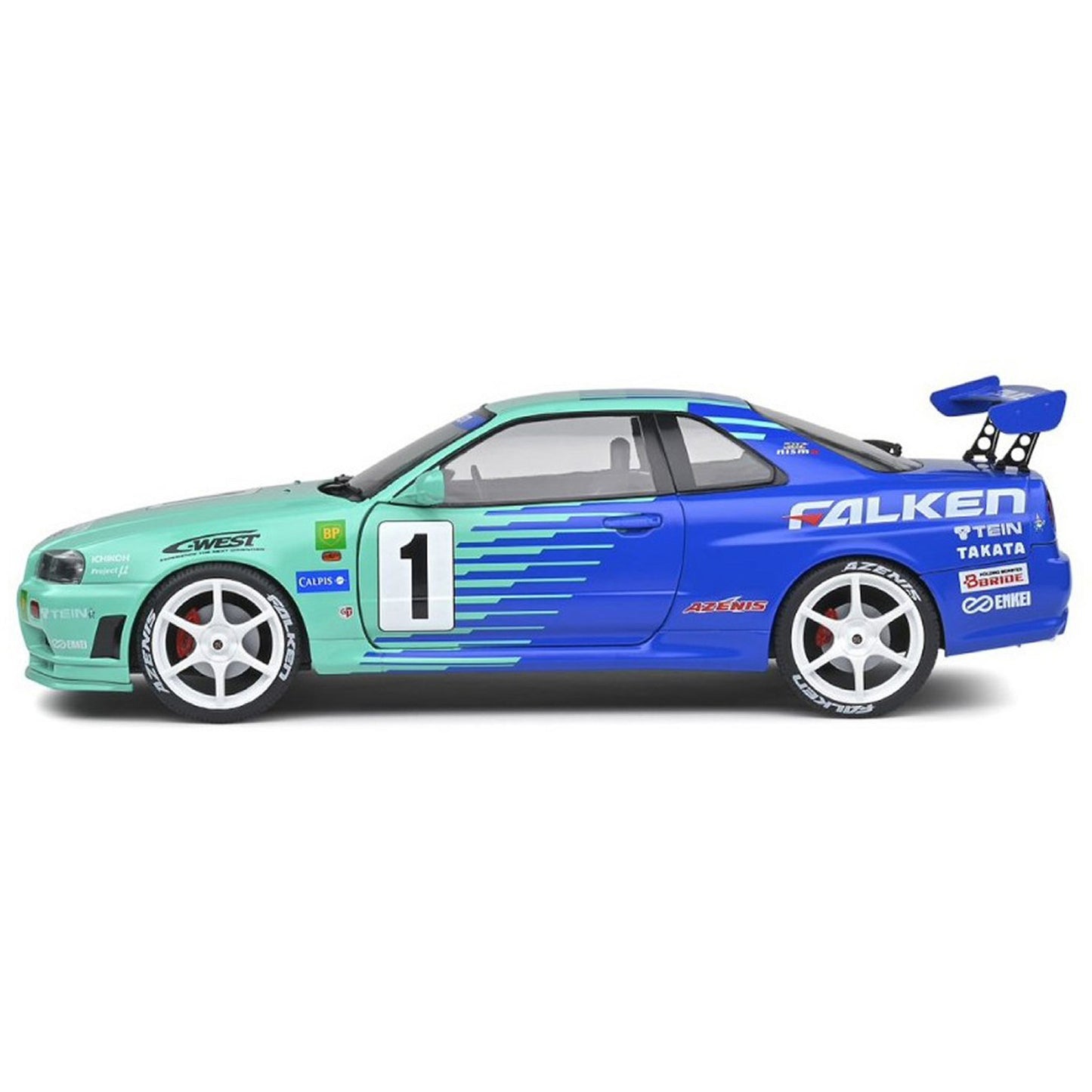 Nissan Skyline GT-R (Falken 1999) in Green/Blue