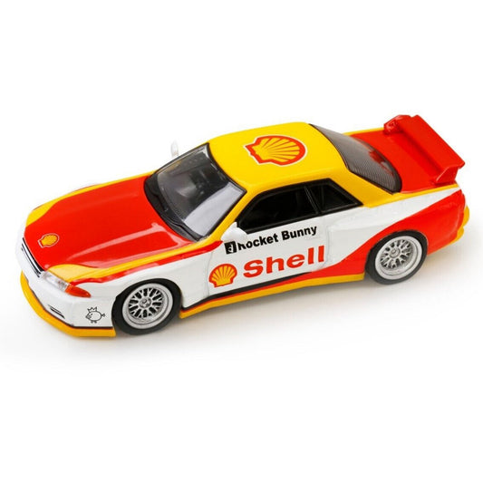 Nissan Skyline GT-R R32 Pandem Rocket Bunny (Shell Livery) in White/Yellow/Red