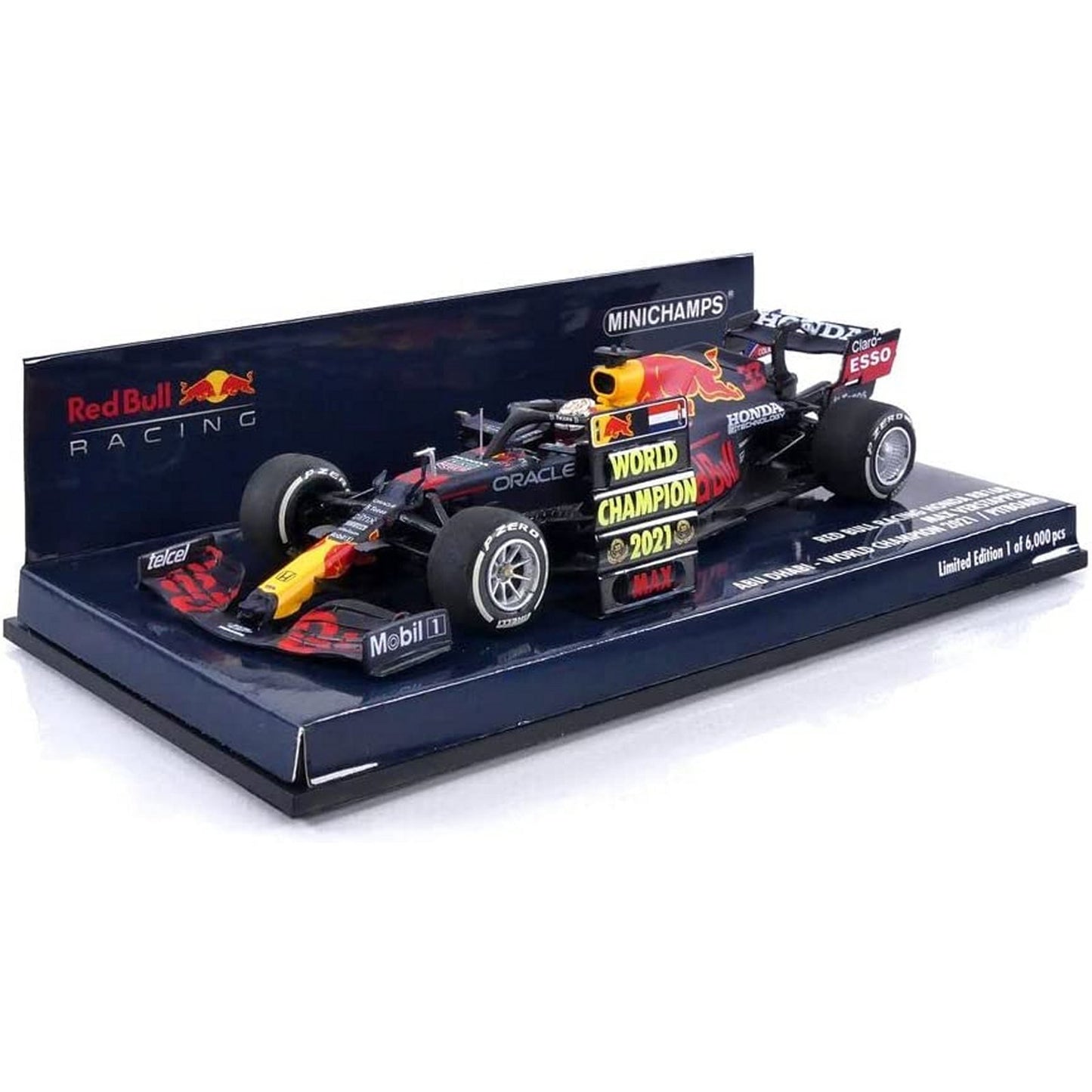 Red Bull Racing RB16B Max Verstappen (Abu Dhabi World Champion With Pitboard 2021)