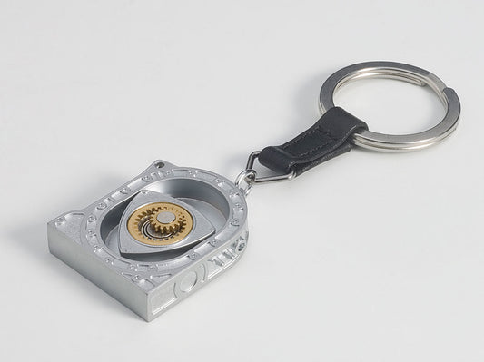 Rotary Engine Evolution Keychain in Silver