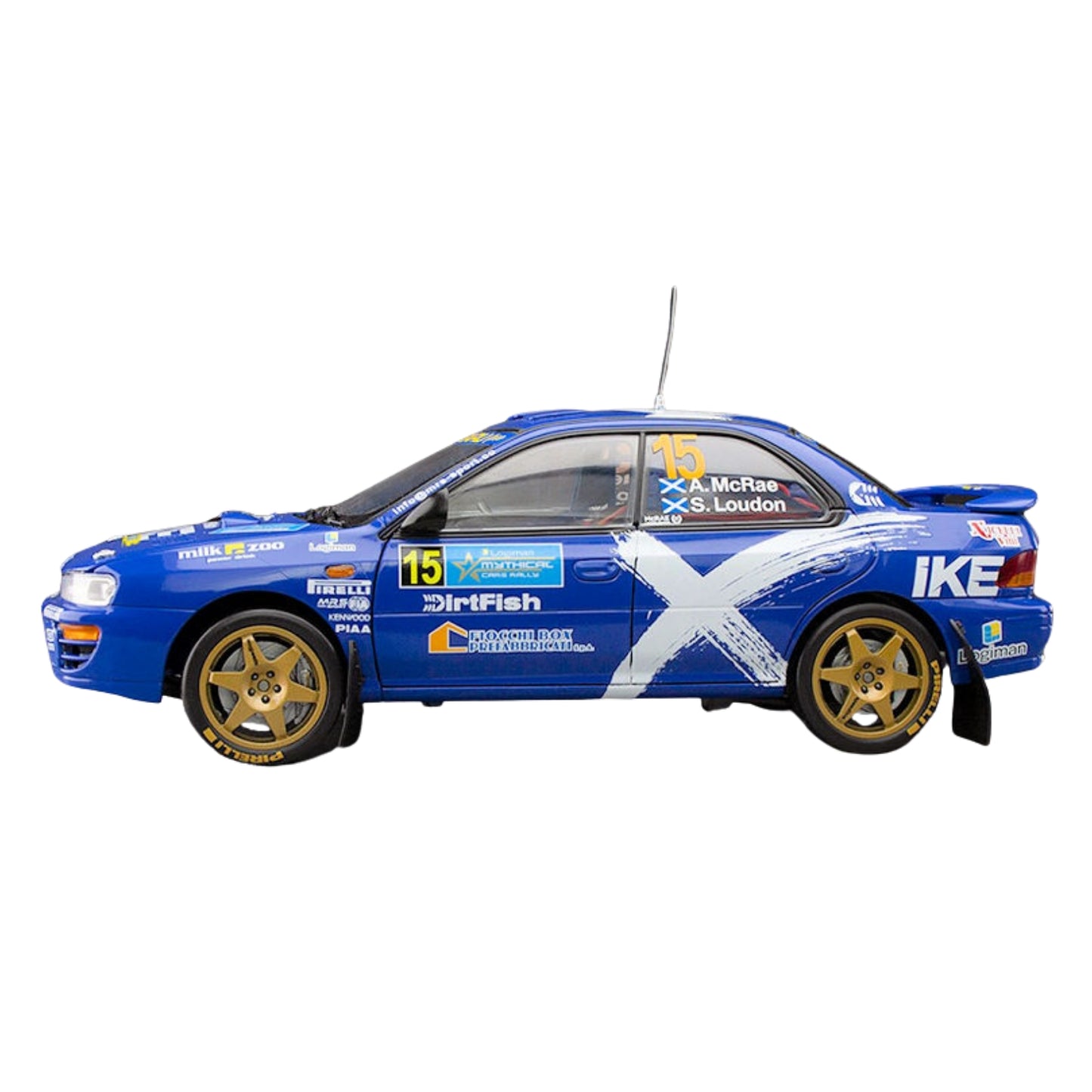 Subaru Impreza 555 A.McRae/S.Loudon (No.15 Logiman Mythical Cars Rally 2023) in Blue