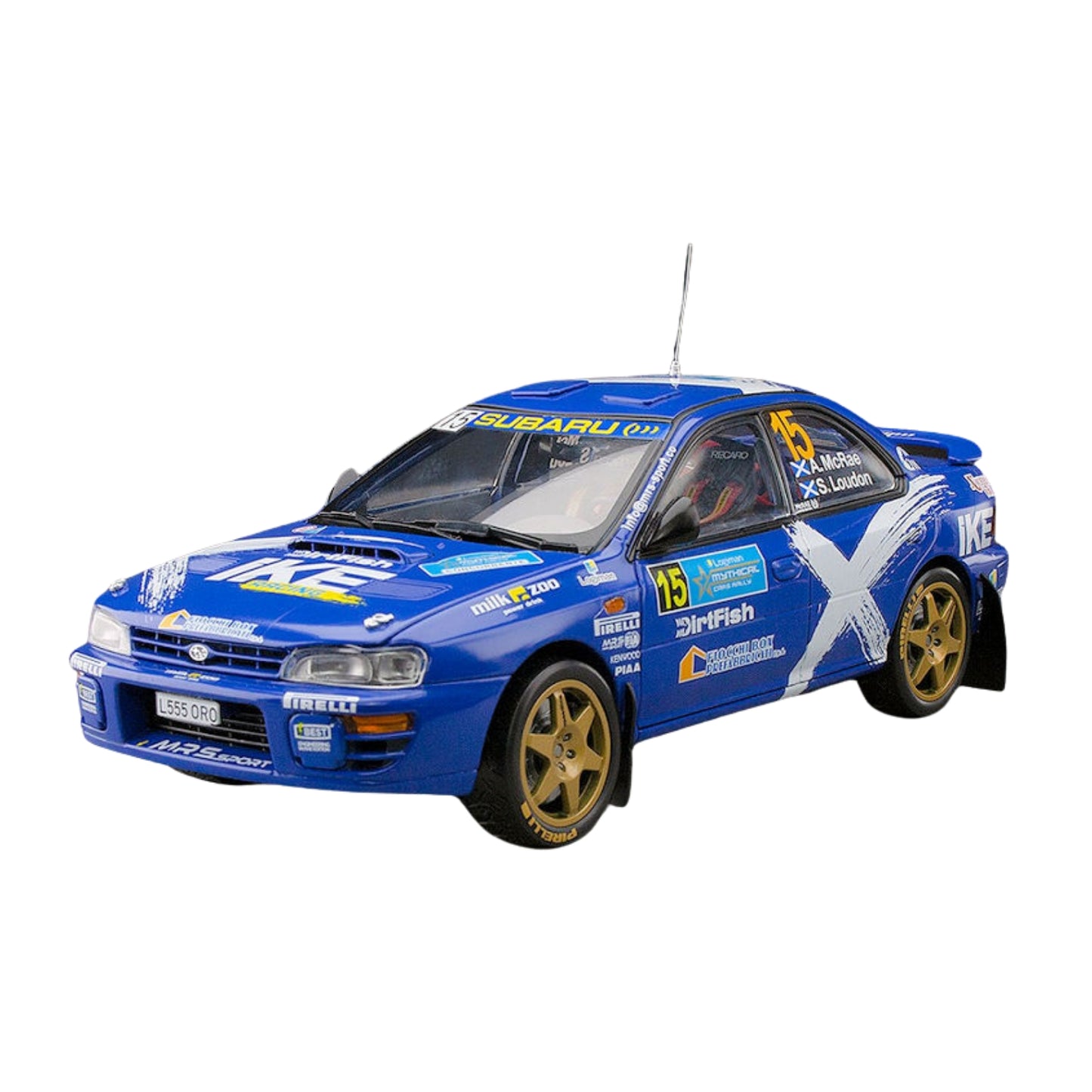 Subaru Impreza 555 A.McRae/S.Loudon (No.15 Logiman Mythical Cars Rally 2023) in Blue