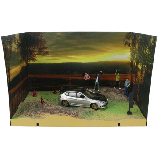 Subaru Impreza WRX STI (With Grass Rally Diorama 2009) in Silver/Black