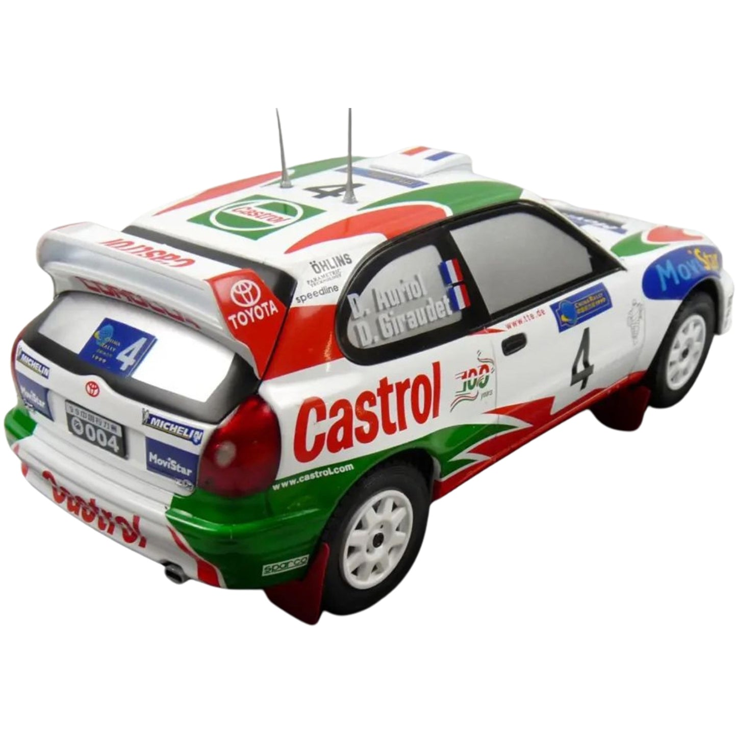 Toyota Corolla WRC D.Auriol/D.Giraudet (No.4 China Rally 1999) in White/Green/Red