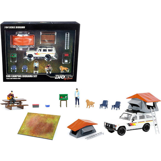 Toyota Land Cruiser FJ60 (With Camping Diorama Set) in White