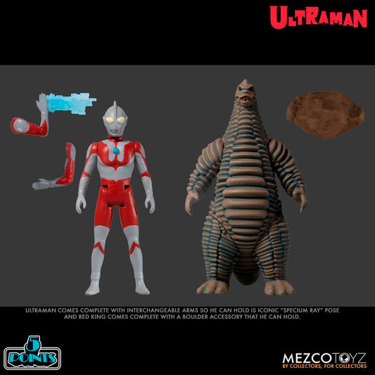 Ultraman and Red King 5 Points Figure Set From Ultraman